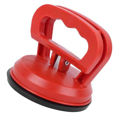 Heavy Duty Glass Suction Cup Lifter With Ergonomic Abs Handle And Tight Locking Mechanism For Moving Tiles Sheets And Panels Like A Boss With Unshakable Grip All Day Long, side view, red and black design.