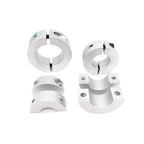 Rock Solid Fixed Ring Split Type Limit Shaft Retaining Ring Positioner Plus Anodized Aluminum Alloy Stop Collar Kit For Machinery Use As A Versatile Spacer Or Mechanical Limit Stop In Any Rig Setup Includes One Piece Size 12X30X10Mm Super Durable. Four anodized aluminum split shaft collars, 12x30x10mm, for machinery spacing and limit stop use
