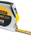 PowerLock Tape Measure 10-Foot With Polymer-Coated Blade And Chrome High-Impact ABS Case, measuring tape extended