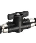 Three Eighths Inch OD Pneumatic Ball Valve Push To Connect Air Flow Control Valve With Quick Lock No Tools Needed For Easy Tubing