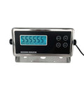 Front view of 6-Digit 0.7 Inch LCD Display Weighing Scale Load Cell Indicator Digital Readout With RS232 Port And 5-Pin Connector Replacement For OP-902 Dual Power From AA Batteries Or External Power Supply.