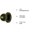 Oil Rubbed Bronze Bi-Fold Cabinet Knobs With Back Plates Pack Of Four Two-Piece Construction Back Plates About One And A Half Inches