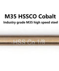 M35 HSSCO cobalt 1/8 inch drill bit shown close-up, part of One Eighth Inch Cobalt Drill Bit Set 20 Piece Pro Grade M35 HSS.