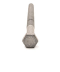 3/8-16 X 11 In Hot Dipped Galvanized Hex Bolt end view, Grade A307, detailed tip visible