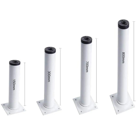 Heavy Duty White Steel Pipe Desk Legs For Solid Furniture Upgrades Rust Proof Iron Sofa Feet And Table Bases in various heights