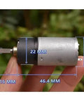 Electronic Starter With Planetary Gearbox And Full Metal Drive System D Shaft Compatible DC 12V 30 RPM held with dimensions labeled