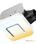 Quiet 100 CFM Bathroom Exhaust Fan With Light, 1.5 Sones, 1500LM LED, 3CCT And Night Light, ENERGY STAR Certified, ETL Listed.