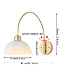 Modern Led Wall Sconce Adjustable Iron Bedside Lamp With E26 E27 Base Sleek Nordic Design Chill Ambient Glow Vibe Up Your Living Room Bedroom Layout Today, 180° rotating arm.