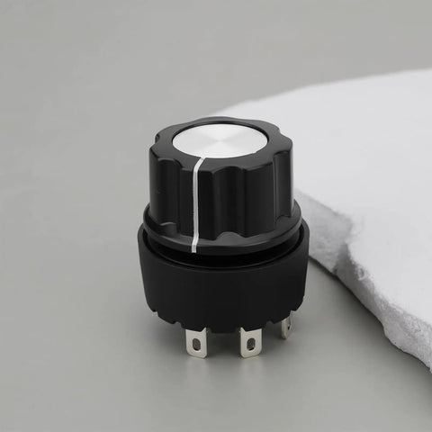 Two Pack 6 Pin Rotary Switch For Small Household Appliances Five Speed Gear Selector M4190212230 Replacement Part For Power Mode And Function Control Unit black plastic