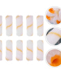 48 Piece Paint Roller Cover Set Big Time Coverage Easy Clean Up Haul Hassle Free Touch Up Painting Supplies For Pipes Walls And Ceilings. 12 assorted white and orange rollers.
