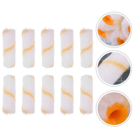 48 Piece Paint Roller Cover Set Big Time Coverage Easy Clean Up Haul Hassle Free Touch Up Painting Supplies For Pipes Walls And Ceilings. 12 assorted white and orange rollers.