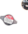Honda Radiator Cap Replacement Red Metal Cap Cover For 1994 To 2006 Accord 1992 To 2005 Civic 1997 To 2005 CR V 1995 To 2007 Odyssey And 2003 To 2008 Pilot With Easy Install showing silver cap with warning label