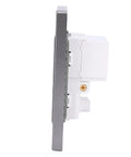 Side view of Game On Wall Outlet With Dual USB And Type C Ports delivering 15 Amp fireproof safety for fast gaming charge.