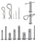 184 Piece Clevis Pin And Cotter Pin Dowel Pins Assortment Kit, 15 Sizes, 304 Stainless Steel Hitch Pin Clips, Open Latch Pins