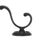 Heavy Duty Double Claw Wall Hooks, Vintage Style Metal Coat Racks With Full Setup Kit, elegant black double claw hook design.