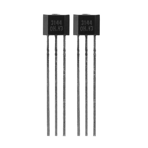 Pair of Hall Effect Switches Pack Of 10 A3144 Magnetic Hall Sensor, 3 Pin SIP Inline Detector for automation and electronics