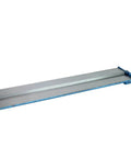 30 Inch Heavy Duty Sheet Metal Hand Brake Bender For Bench Top Bending 0 To 90 Degrees, shown in side view with handles