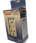 50 Pack 15 Amp GFCI Outlet Receptacles Built Tough For No Sweat Setup Featuring Tamper Resistant Shutters And Bright Status Lights Contractor Grade Wall Sockets With Included Faceplates In Classic White in packaging.