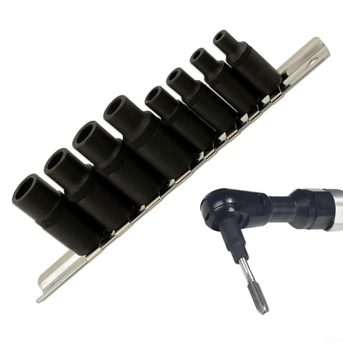 Magnetic Tap Socket Set For One Quarter And Three Eighths Drive Thread Cutting Tap Adapters And Rethreading Tool For Tight Spaces Chrome Vanadium