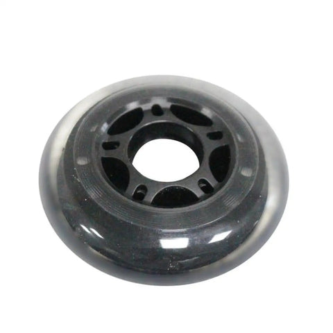 Replacement Skate Wheel Set With 85A PU Hardness, single wheel close-up with black core, size 60mm to 110mm