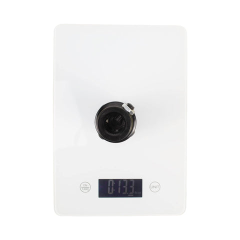 3/4-36 Spline To 3/4 Inch DD Black Steering Universal Joint Shaft on digital scale, top view