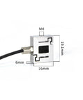 Mini S Type Load Cell Sensor For Test Tension And Compression Weight 0 To 50 Kg In Tight Spots Alloy Steel With 3m Cable High 0.2 Percent Accuracy IP65 Waterproof Dustproof 4 Wire Output For PLC Data Acquisition Transmitter, 16x19.1mm, M4