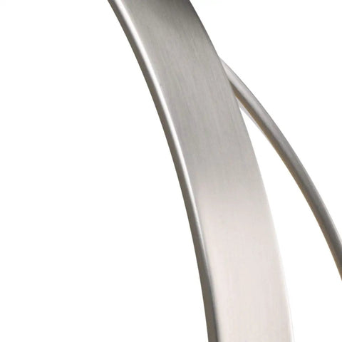 Close-up of the burnished silver concentric ring on the Astronomy Inspired Equinox Three-Light Sphere Pendant in Coastal Style