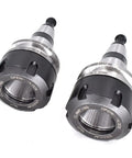 High Performance Iso30 Er32 Collet Chuck With 45L Taper And Pull Stud, precision CNC tool holder, black and silver finish.