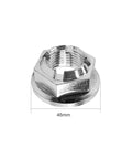 Heavy Duty M24x2.0 Axle And Shaft Spindle Nuts Pair Rock Solid For Ford F150 Lincoln Navigator Cadillac CTS Chevy Trucks Rust Proof No Worries Installation Hardware, showing 46mm diameter nut.