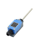 Flexible Rod Coil Spring Actuator ME-9101 Momentary Limit Switch For Industrial Automation 1 Piece blue housing close-up
