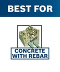 Image showing the best use of Three Quarters Inch SDS Plus Carbide Rebar Cutter For Rotary Hammers on concrete with rebar.