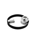 Heavy Duty Htd 5M Timing Pulley Kit With 10T And 20T Gears For Smooth Power Transmission And High Precision Belt Runs Great On Your CNC Project Or DIY Machine Setup, silver HTD belt pulleys and black belt