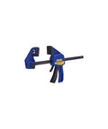 One-Handed Quick-Change Bar Clamp For Medium-Duty Projects, 12 Inch, 300 Lbs Clamping Pressure, blue with black trigger