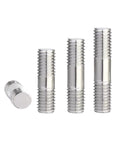 Front view: five M8x30 double-ended stainless steel threaded studs (304)