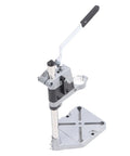 Baxyadex Universal Bench Drill Press Stand With Sturdy Aluminum Alloy Body and 25 Mm Stainless Steel Column showing adjustable handle.