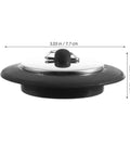 Rubber Bathtub Drain Plug with Stainless Steel Easy Pull-Out Stopper, showcasing size and design for versatile use.