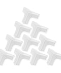 Clear PVC Furniture Corner Guards Set Of 20 Soft Edge Protectors arranged in a triangle pattern