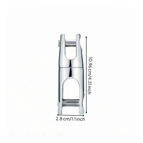 Marine Anchor Connector For Boat Fittings And Hardware 316 Stainless Steel Hinged Pin Two Stage Anchoring Link Saltwater Ready And Beefed Up For Boating Reliable Anchor Connections With Chain And Gear, 10.96cm x 2.8cm