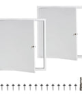 Heavy Duty Steel Access Panel With Locking Key For 24 Inch Drywall Cutout Ceiling And Attic Hatch Two Pack, white finish with hardware