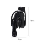 Heavy Duty Mechanical Disc Brakes For Mountain And Road Bikes With Dual Piston Caliper Reinforced Aluminum Frame, side view dimensions 68mm height, 40mm width.