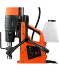 Heavy Duty Beast 1500W Magnetic Drill Press With 15000N Pull Force And Smooth Variable 250 To 450 Rpm Speed For No Sweat Steel Plate Hole Making And Rock Solid Industrial Jobs operational controls and motor view