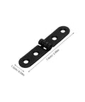 Heavy Duty Black Metal Folding Table Hinges Set 12 Pieces 76x15x2mm Round Edge 270 Degree Foldable Butt Hinges