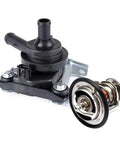 High Output Auxiliary Electric Water Pump For 2004 Through 2009 Toyota Prius Hybrid 1.5L Engine side view with thermostat.