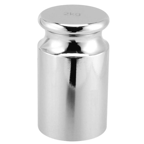 2 Pack 2 Kg Calibration Weights Top Notch Pro Grade for Digital Scales High Precision M1 Chrome Finish Steel Weights Silver Calibration