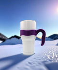 30 Oz Tumbler Handle With Anti Slip Grip For Vacuum Insulated Mugs, Comfortable Travel Cup Holder For Yeti Rambler, Purple