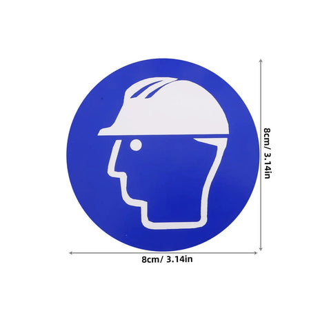 Hard Hat Safety Stickers For The Job Site Self Adhesive Warning Decals For Machinery And Construction Equipment 5 Sheets High Visibility