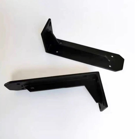 Built Tough Heavy Duty Wall Mount Brackets Rock Solid L Shaped Floating Supports Durable Steel components on a white background.