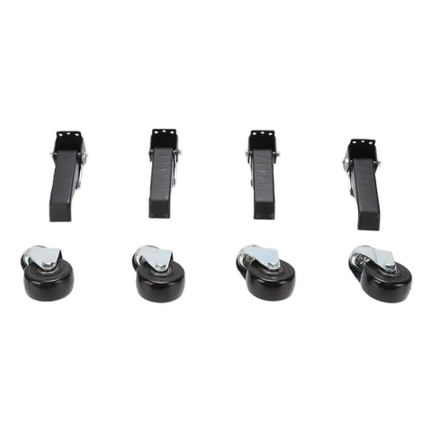 Heavy Duty Retractable Casters With Foot Lift Pedal 3 Inch Swivel Wheels, featuring locking mechanisms and roller feet.