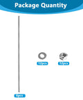 6 Pcs M5 X 200mm Fully Threaded Rod Kit featuring 304 stainless steel rod, nuts, and washers for reliable fastening.