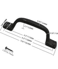 7 Inch Classic Barn Door Handle In Matte Black Cast Iron For Sliding Doors Gates Sheds Fences And Closets Indoor Outdoor Farmhouse Hardware Heavy Duty Pull For Indoor Or Outdoor Use with dimensions and screw